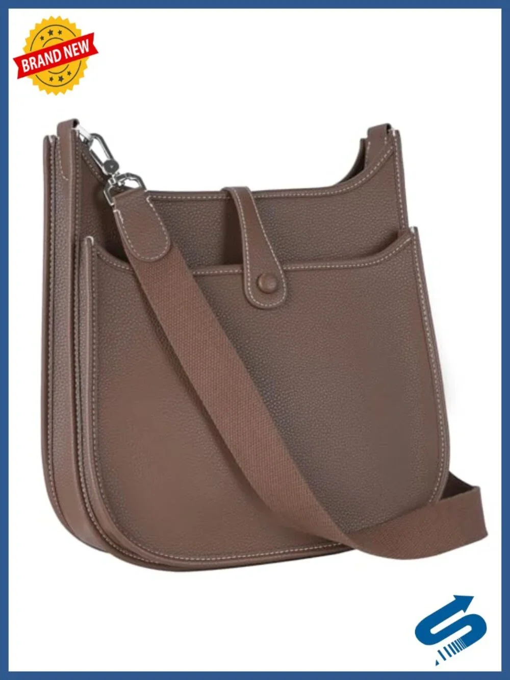 Large Hobo Crossbody Shoulder Bag Faux Leather Satchel Purse Handbag